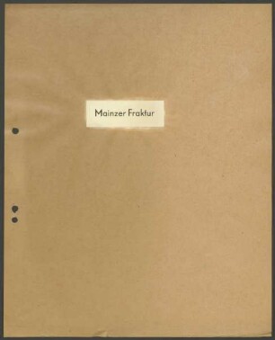 Schriftproben und Bestellungen des Schrifttyps "Mainzer Fraktur" und "Mainzer Gothisch"