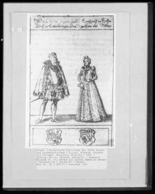 Hessische Chronika — Landgraf Wilhelm IV. von Hessen mit seiner Gemahlin Sabine