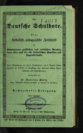 16: Der Deutsche Schulbote - 16. 1857
