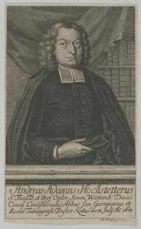 Bildnis des Andreas Adam Hochstetterus