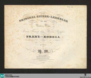 Original Zither-Laendler für das Pianoforte