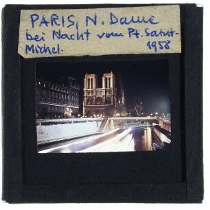 Paris, Kathedrale Notre-Dame de Paris,Paris, Pont Saint-Michel : Nachtaufnahme