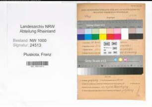 Entnazifizierung Franz Pluskota, geb. 18.11.1892 (Landarbeiter)