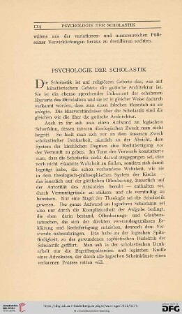 Psychologie der Scholastik
