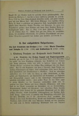 II. Der aufgeklärte Despotismus