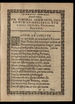 I. Autor Ad Libellum.