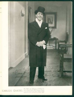 Carlos Gardel - [Fotografía con la firma del actor]