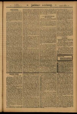 Dritte Ausgabe vom Samstag, den 29. November 1913.