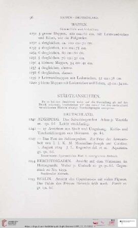 Städteansichten (Nr. 1241 - 1351)