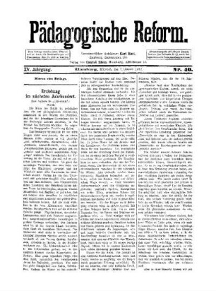 Erziehung im nächsten Jahrhundert : (Schluß)