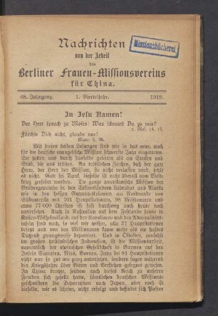 1. Vierteljahr 1919