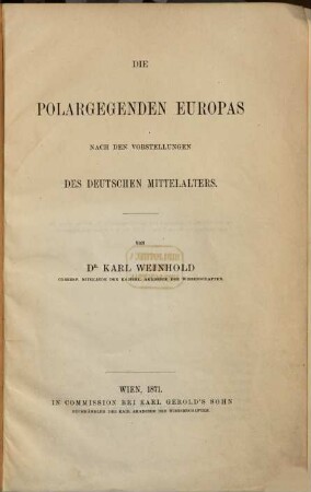 Die Polargegenden Europas nach den Vorstellungen des deutschen Mittelalters