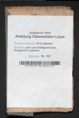 Erblasser: Busch, Marie Catharine, geb. Voss: