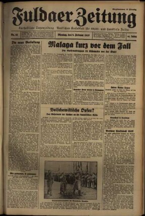 Ausgabe vom Montag, den 08. Februar 1937.