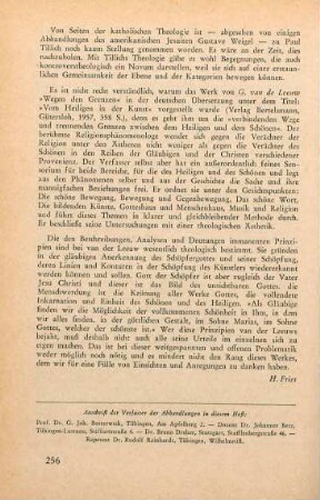 256 [Rezension] Leeuw, Gerardus van der, Vom Heiligen in der Kunst