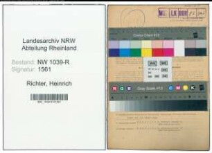 Entnazifizierung Heinrich Richter , geb. 09.06.1894 (Lehrer)