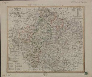 Charte von dem Nordwestlichen Theile des Königreichs Bayern, dem Grossherzogthume Würzburg, dem Fürstenthume Aschaffenburg &c.c. oder Der Maÿn