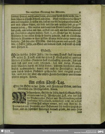 Am ersten Christ-Tag