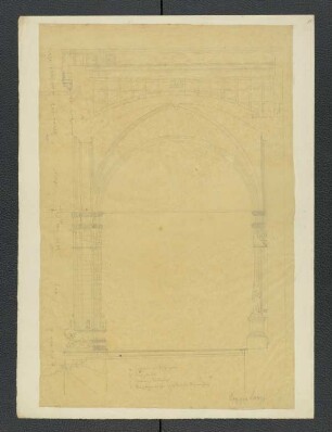 Florenz, Loggia dei Lanzi, Schnitt [Carl Luckow, zeichnerischer Nachlass]