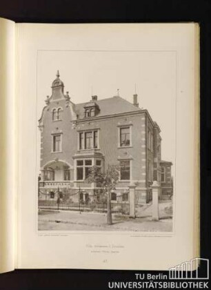 47. Villa, Moritzstrasse 6, Dresden. Architekt: Thüme, daselbst.