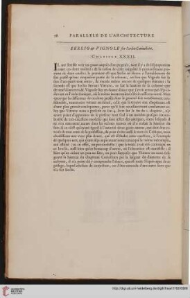 Serlio & Vignole sur l’ordre Corinthien: Chapitre XXXII