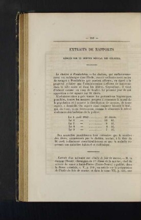 Extraits de rapports