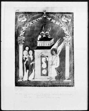 Perikopenbuch — Die drei Frauen am Grabe, Folio 51verso
