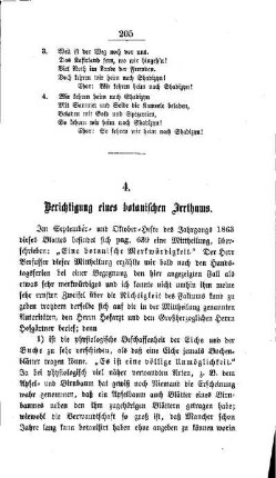 Berichtigung eines botanischen Irrthums