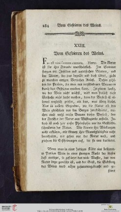 XXIII. Vom Gefrieren des Weins