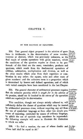 Chapter V. On the solution of equations.