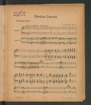 Zweites Concert. [Piano I. & Piano II.]