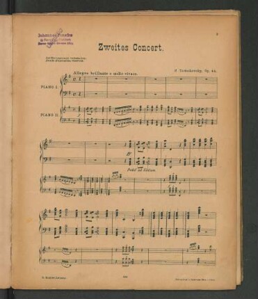 Zweites Concert. [Piano I. & Piano II.]