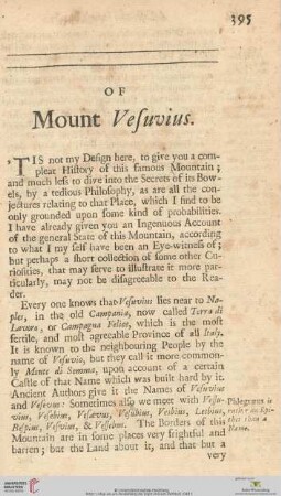 Of Mount Vesuvius