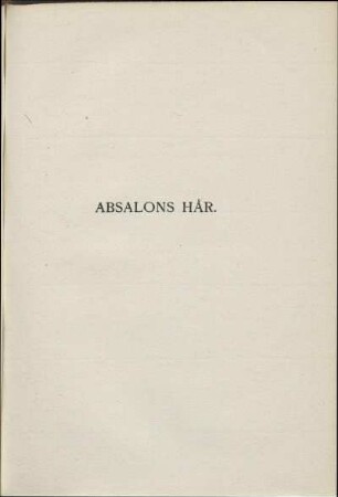 Absalons Hår.