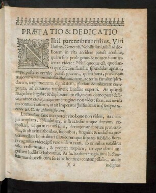 Praefatio & Dedicatio