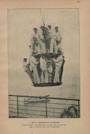 Abb. 47. Rettungskorb im Gebrauch