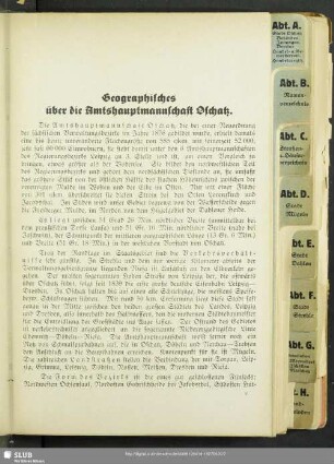Geographisches über die Amtshauptmannschaft Oschatz