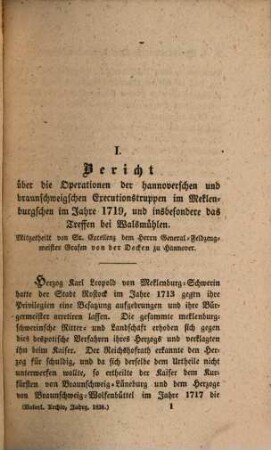 Vaterländisches Archiv des Historischen Vereins für Niedersachsen, 1836
