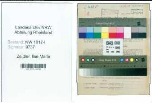 Entnazifizierung Ilse Marie Zeidler , geb. 24.04.1909 (Medizinisch Technische Assisstentin)