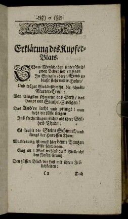 Erklärung des Kupfer-Blats.