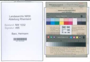 Entnazifizierung Hermann Barz , geb. 06.01.1898 ()