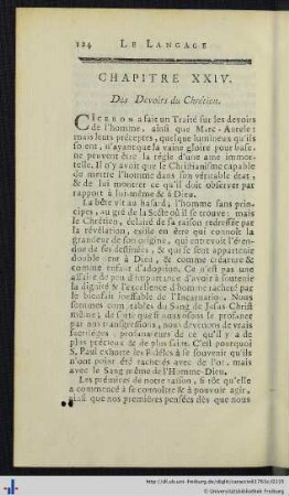 Chap. XXIV. Des Devoirs du Chrétien.