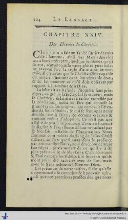 Chap. XXIV. Des Devoirs du Chrétien.