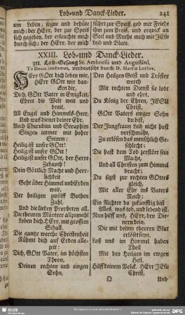 XXIII. Lob-und Dank-Lieder