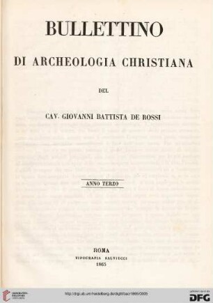 3: Bullettino di archeologia cristiana