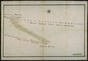 o. T. [Kartenwerk von Ulrich Kleehardt betr. Jurisdiktionsgrenzen des Deutschen Ordens im Raum Mergentheim - Ausfertigungen]: o. T. [Jurisdiktionsgrenzen bei Rengershausen]