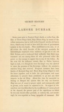 Secret history of the Lahore Durbar