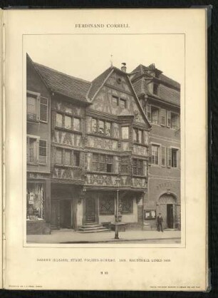 Zabern (Elsass), Städt. Polizei-Bureau. 1605. Haustheil links 1668.