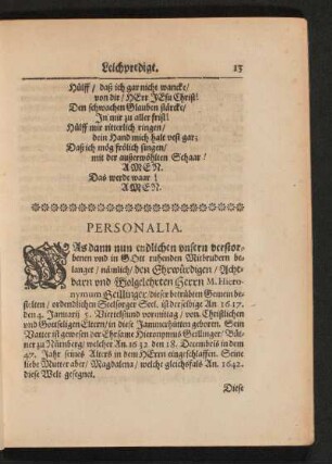 Personalia.