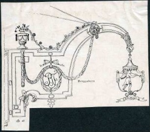 Bergzabern: Wirtshausschild "Zum Engel". Entwurf zu FIg2 5-7. 18Jh.